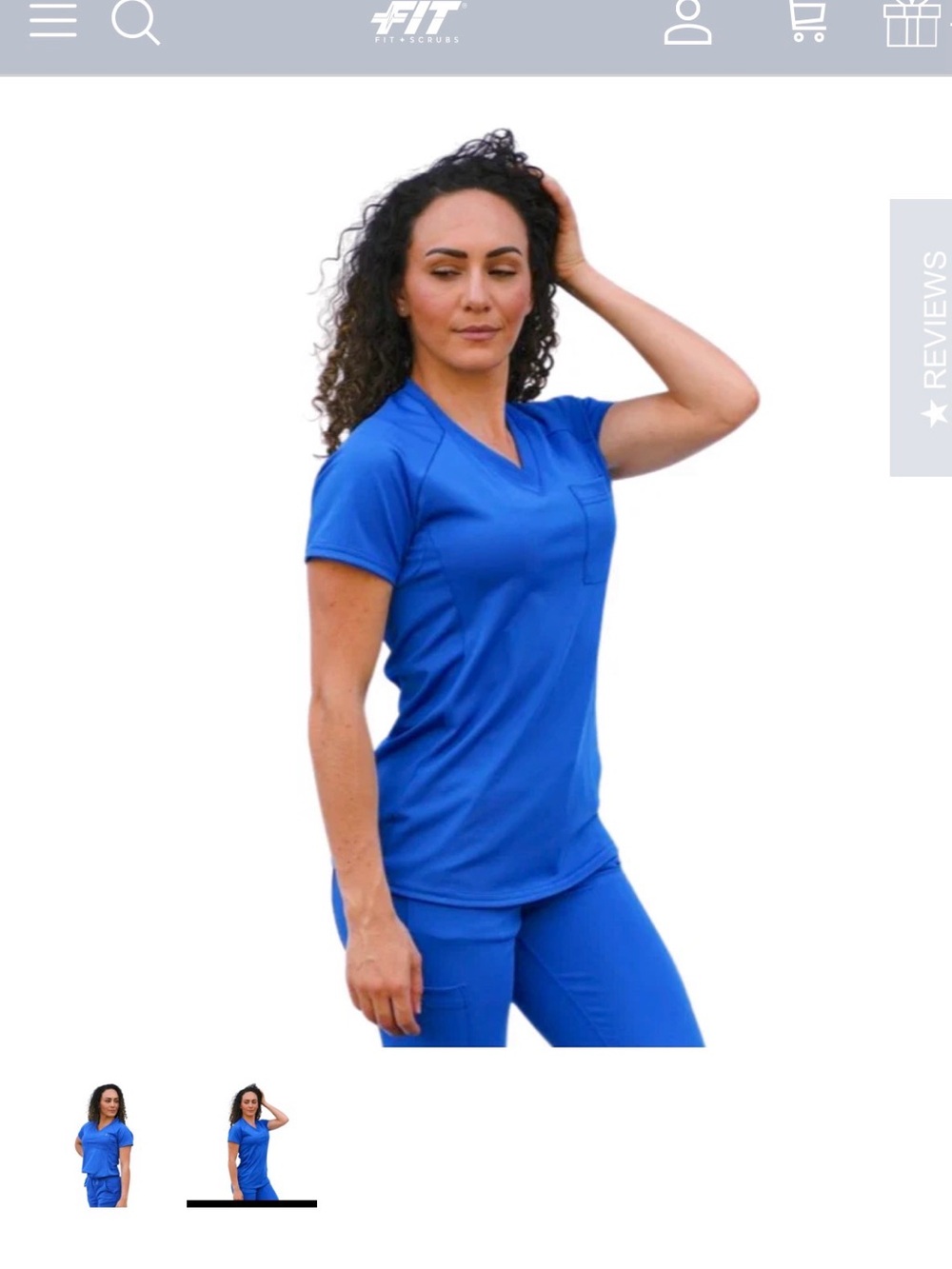 Evrpur 2.0 fit scrubs royal blue set - Picture 4 of 5
